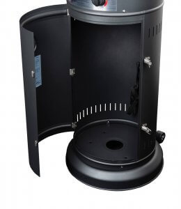 8713415324327 Flameheater round 11000 Watt terrasverwarmer op gas zichtbare vlam stoer ontwerp