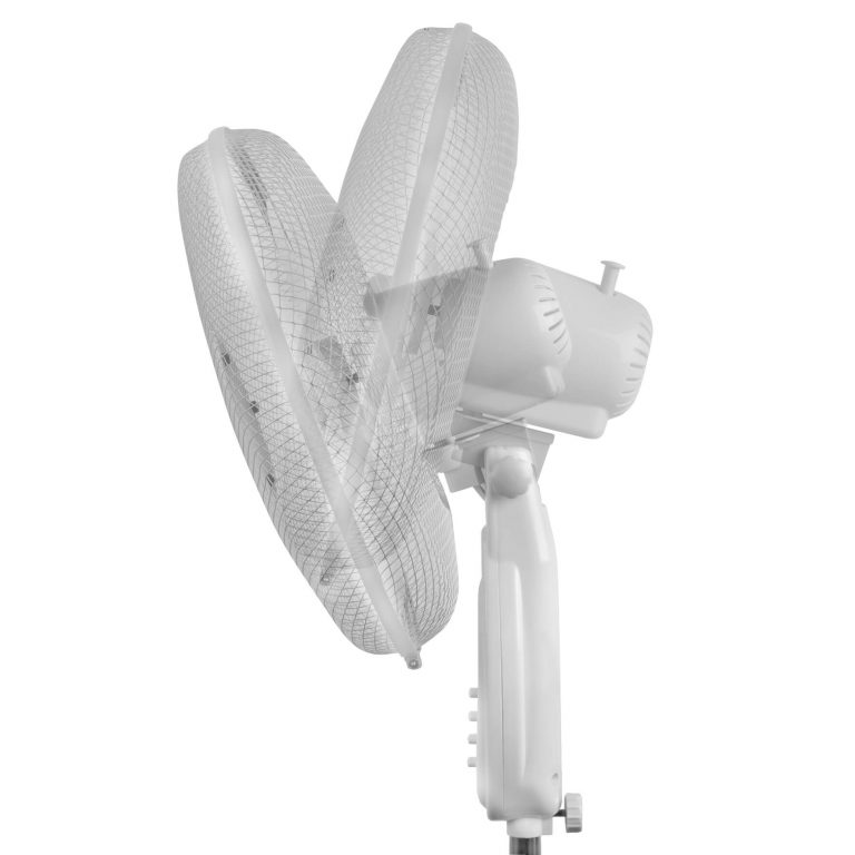 8713415385458 VS16-blanc staande ventilator met zwenkfunctie