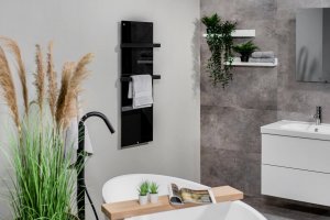 elektrisch verwarmen badkamer zwart